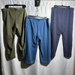 J.Jill Lot of 3  Cotton Lounge Pants Womens L Blue Green Embroidered Chambray EUC Photo 1