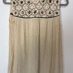 ZARA #156  cream loose beaded sleeveless top Photo 4