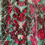 Wrangler NWT  Pink Blue Deadstock Shimmer Snakeskin Button Down Women size Large Photo 5