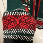 Koret Green Ugly Christmas Embroidered Floral Button Down Cardigan Sweater Size L Photo 3