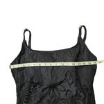 Croft & Barrow  Black Embroidered Floral One-Piece Swimsuit Photo 2