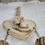 Vintage Resin Beads Wall Rosary 64" St. Anthony of Padua Carved Catholic Rosary Photo 8