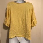 ZARA  Cropped Ruffle Sleeve Yellow T-Shirt Photo 2