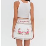 For Love & Lemons Jolene Embroidered Mini Skirt in White sz M Photo 4