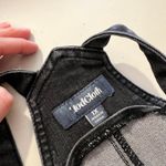 Modcloth  Black Wash Cotton Denim Button Front Overalls Skirt Size 1X Photo 6