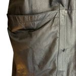 Marco Morani VTG Leather Coat Trench Womens Black SZ L Suede Trim Jacket Classic Size L Photo 4