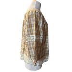 easel Plaid Crochet Cottagecore  Small NWT Lace Crochet Top 100% Cotton Fairy Photo 3