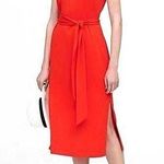 Banana Republic  Red Knit Tank Midi Sash Dress Photo 0