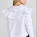 Ganni  Poplin Frill Blouse  Photo 1