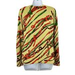 J. McLaughlin  Green Belt Equestrian Crew Neck Sweater, Size M Photo 1