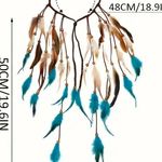 NWT! BOHO Hippie Style Faux Feather Headband Photo 2