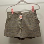 Plaid Tan Women's Shorts Size L Photo 1