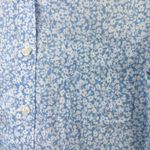 LL Bean Blue Floral Wrinkle Free Pinpoint Oxford Long Sleeve Button Shirt MEDIUM Photo 4