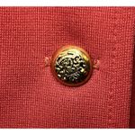 Vintage Alex Colman Suit Pantsuit Womens 5/7 Red Blazer Pants Gold Buttons 80s Size M Photo 3