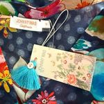 Johnny Was Ocean Dreamer Puff Sleeve Maxi Cover Up Silk Blend NEW Photo 6