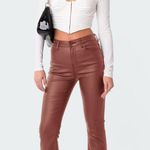 Edikted Luna Faux Leather Flare Leg Pants Photo 1