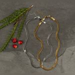 Jennifer Zeuner | Hamilton 14K Gold Vermeil Herringbone Necklace W/Dustbag - NWT Photo 1