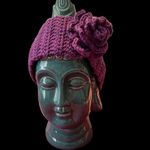 NWTâpurpleâhand crochetedâearâwarmerâheadbandâw/largeâcrochetedâflower Purple Photo 1