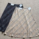 Croft & Barrow Lot of 2 - Elegant Plaid A-Line Skirt - Gray and Red & Tan and Gray Photo 0