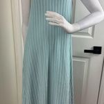 Caution to the Wind  Women's Sleeveless Midi Dress Green White.  B11 Photo 9