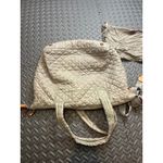 MZ Wallace Quilted Tote Bag Beige Gray Crossbody Purse Travel Shoulder Bag Photo 4