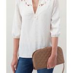 NWT HOBO Cole Quilted Leather Clutch Tan Photo 1