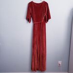 Baltic Born Meghan Terracotta Velvet Wrap Maxi Dress Photo 5