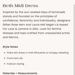 For Love & Lemons  Satin Cut Out Polka Dot Cottagecore Abstract Formal MIDI Dress Photo 6