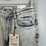 ZARA NWT Slim Flare High Rise Distressed Stone Wash Jeans Size 2 Photo 3