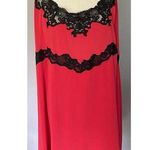Cacique  Sexy Nightie Sz 22/24 Red Black Lace Slip Dress Honeymoon Cocktails Photo 0