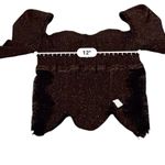 Elliatt RTR Cassie Lace-Trimmed Metallic Ribbed Knit 3/4 Sleeve Top Sz L Photo 7