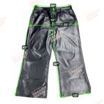 Good American Black High Rise Wide Leg Vegan Faux Leather Pants 5 Pocket Size 18 Photo 2