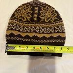 Muk Luks reversible brown fair isle winter hat/beanie OS Photo 6