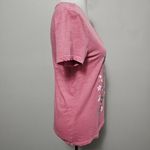 Lucky Brand  Dusty Rose Floral Mosaic Short Sleeve Scoopneck Tee Shirt Size Small Photo 2