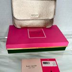 Kate Spade “Make it Mine” Pouch, Metallic Rose Gold, with Box and Tag Photo 0