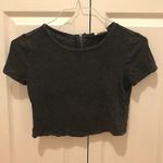 Silence + Noise Black Texture Zip Back Crop Top Photo 1