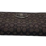 Coach  Black Gray Canvas SLIM ZIP WALLET IN SIGNATURE Photo 2