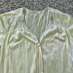 Vintage Yellow Floral Embroidery Housedress Size M Photo 1