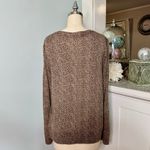 Talbots Herringbone Angora Cardigan Sweater Brown Tan Size XL Photo 4