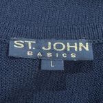 St. John Collection St. John Santana Knit Navy Blue Sleeveless Tank Sweater Women’s Large Photo 2