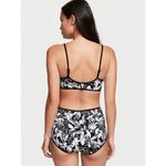 Victoria's Secret NWT  Black White Palm Iconic Scoop Bikini Top Women's Size XL Photo 10