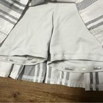 Lululemon  Pace Setter Skirt Spandex Shorts Black White Gray Vertical Stripe 6 Photo 5