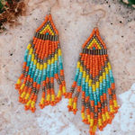 Bohemian‎ Native American Ethnic Style Fashion Glass Beaded Handmade Earrings Photo 0