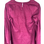 Anna Sammarone Made With Measure 1421 Wine Ballon Sleeve Midi Dress Size Medium Purple Photo 6