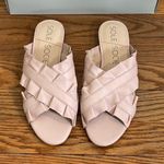 Sole Society  Leather Mandi Ruffle Slide Sandals Blush Pink size 7M NWT‎ Photo 2