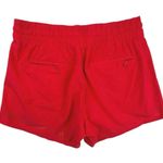 Athleta  Red Drawstring Mid Rise Track Workout Running Athletic Shorts Size 4 Photo 1