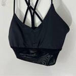 Alo Yoga Alo Lush Strappy Back Sports Bra Glossy Black Size XS Photo 4