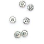 Boutique NWOT Snap-Button Charm Silver-Tone Bangle Bracelet Photo 6