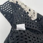 NATIVE ROSE Crochet Crop Tank Cropped Black Boho Festival B&W Nina NWT S/M Photo 8