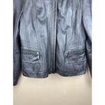 a.n.a Vintage  Women’s XL Black Genuine Lambskin Leather Motorcycle Biker Jacket Photo 2